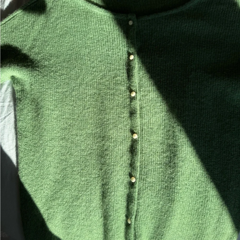 Sezane Green Cardigan - Picture 3 of 7